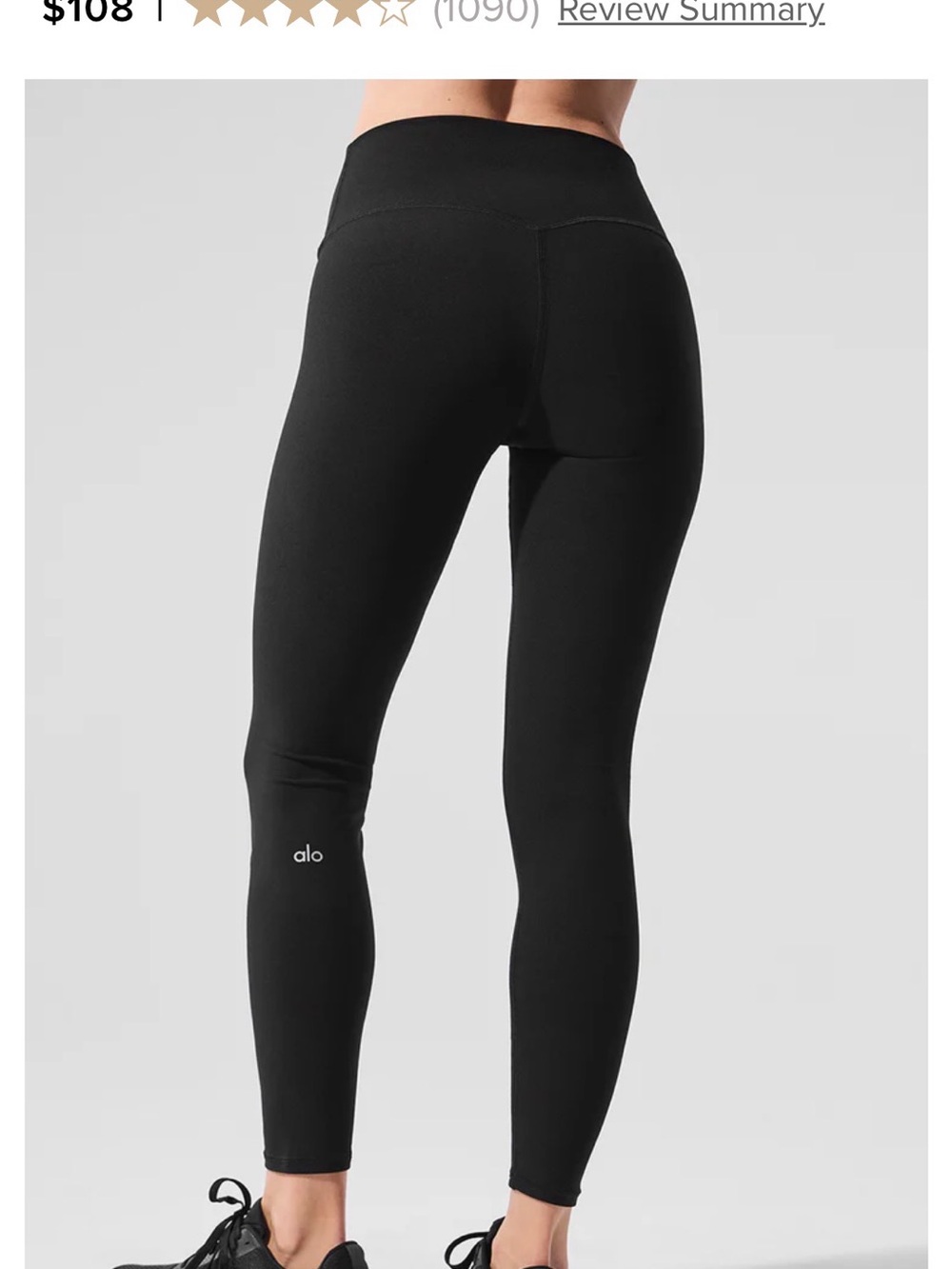 Alo Yoga Airlift 7/8 High-Waist Leggings
Size: XXS. Color: black - Picture 3 of 4